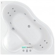 Ванна аеро- та гідромасажна акрилова PoolSpa Persja 140х140 система Smart 2 + білий PHSE310ST2C1960