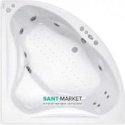 Ванна аэро- и гидромассажная акриловая PoolSpa Francja XL 150х150 система Smart 2 белый PHSH710ST2C0000