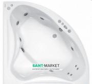 Ванна гидромассажная акриловая PoolSpa Francja  XL 150х150 система Smart 1 белый PHSH710ST1C0000