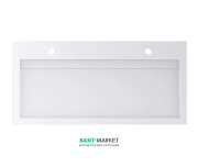 Раковина для ванної Miraggio Agness тисячу накладна з 2 отворами під змішувач білий глянсовий 0000149