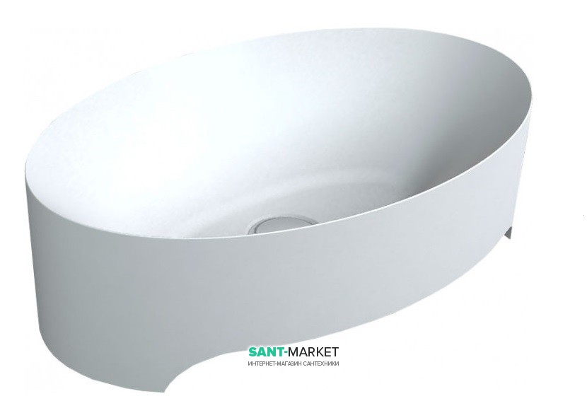 Раковина для ванної Miraggio Evora 500 накладна білий глянсовий 0000189