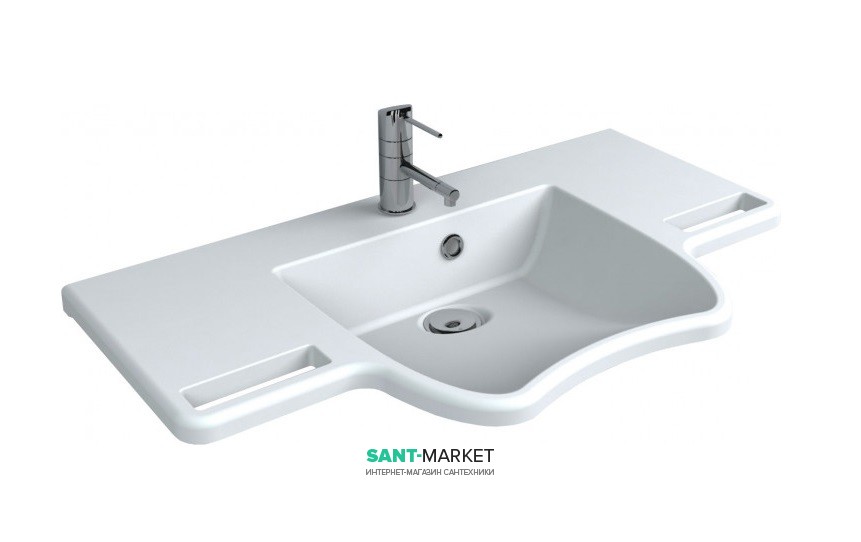 Раковина для ванной Miraggio Krakow подвесная с отверстием под смеситель белый глянцевый 0000203