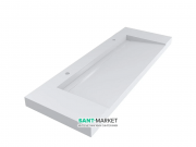 Раковина для ванной Miraggio Olmos 1500 подвесная с 2 отверстиями под смеситель белый глянцевый 0000226