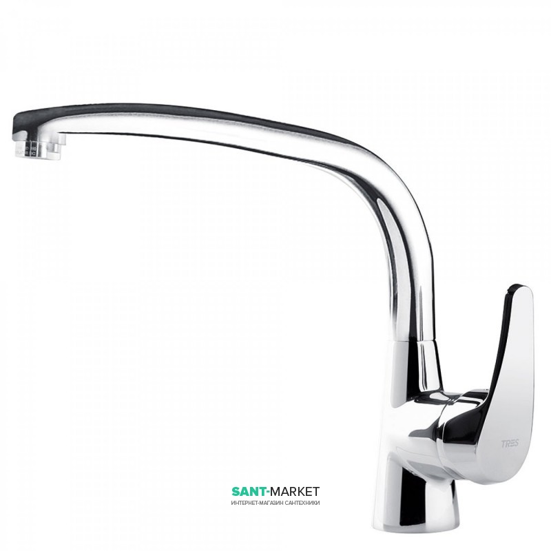 Змішувач для кухні Tres Eco-tres одноважільний вертикальний хром 07044802