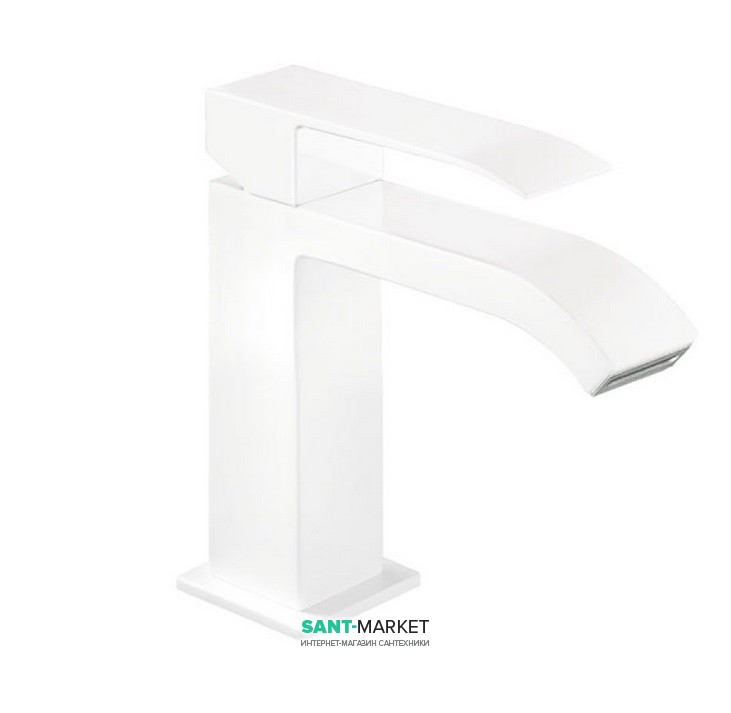 Смеситель для раковины Tres Cuadro colors однорычажный белый матовый  00610101BM