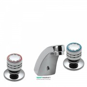 Змішувач для раковини Tres Ese - 23 двохвентильний монтаж на 3 отвори хром 123105