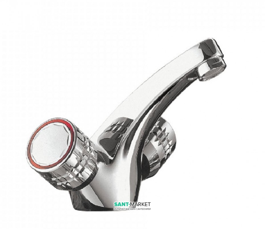 Змішувач для раковини Tres Ese-23 двохвентильний хром 123103