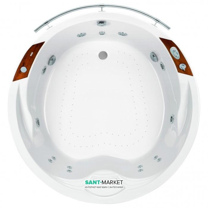 Ванна аэро- и гидромассажная акриловая PoolSpa Atlantyda 160х160 система Smart 2 белый PHRD310ST2C0000