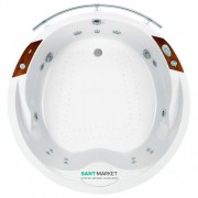 Ванна аэро- и гидромассажная акриловая PoolSpa Atlantyda 160х160 система Smart 2 + белый PHRD310ST2C1960