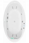 Ванна гідромасажна акрилова PoolSpa Aura 190х100 система Economy 1 білий PHR7810SO1C0000
