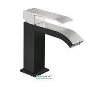 Смеситель для раковины Tres Cuadro colors однорычажный черный/хром 00610101NE