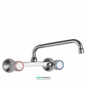 Смеситель для кухни Tres Ese-23 двухвентильный настенный расстояние от стены 298 мм хром 123416