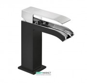 Змішувач для раковини Tres Cuadro colors одноважільний чорний/хром 00611001NE