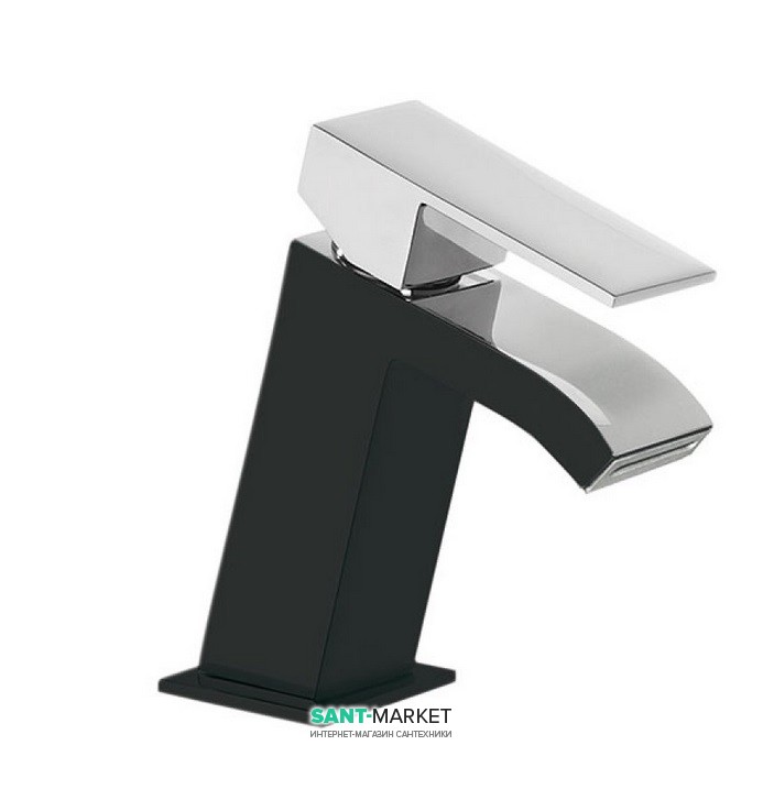 Змішувач для раковини Tres Cuadro colors одноважільний чорний/хром 00620101NE
