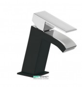 Смеситель для раковины Tres Cuadro colors однорычажный черный/хром 00620101NE