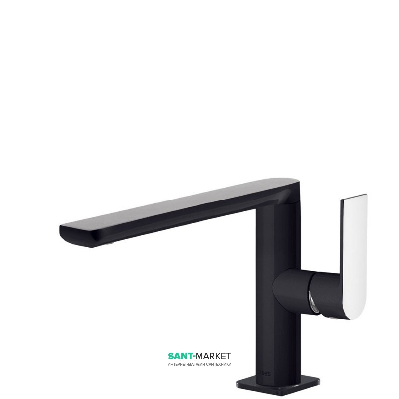 Змішувач для раковини Tres Loft colors одноважільний чорний/хром 20020501NE