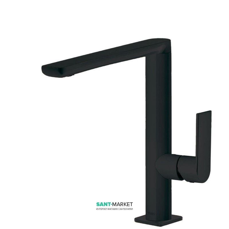 Смеситель для раковины Tres Loft colors однорычажный черный матовый 20020502NM