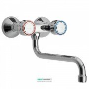 Смеситель для кухни Tres Ese-23 двухвентильный настенный хром 123210