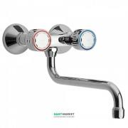 Смеситель для кухни Tres Ese-23 двухвентильный настенный хром 123210