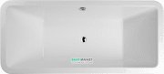 Ванна акриловая прямоугольная PoolSpa коллекция Allure 180х80 с донным клапаном и слив-переливом белый PWKPN10ZP0C0000