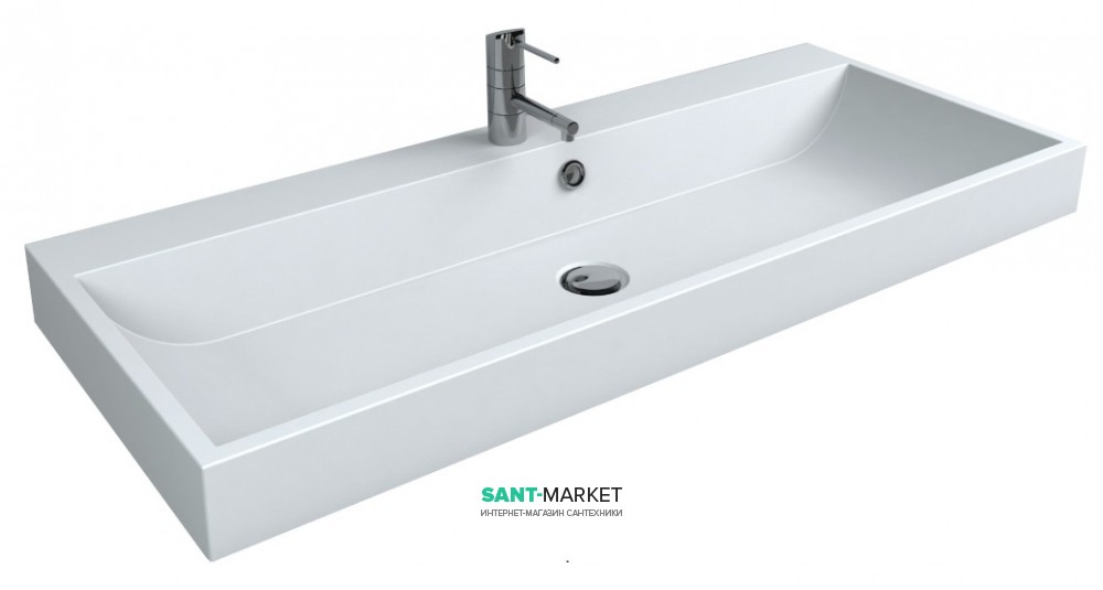 Раковина для ванной Miraggio Varna 1000 врезная с отверстием под смеситель белый глянцевый 0000252