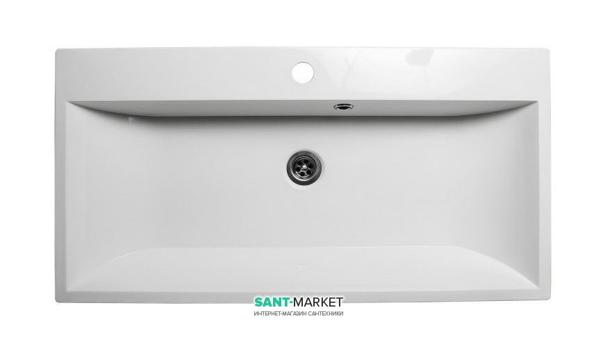 Раковина для ванної Miraggio Varna 600 врізна з отвором під змішувач білий глянсовий 0000254