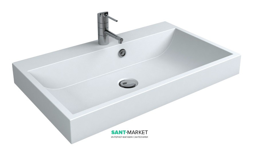 Раковина для ванной Miraggio Varna 700 врезная с отверстием под смеситель белый глянцевый 0000256