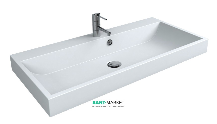 Раковина для ваної кімнати Geberit VariForm 50х40 см з отвором переливу прямокутна білий 0000260