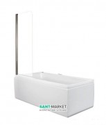 Шторка для ванны PoolSpa Clif-N 67х153 left/right стекло прозрачное/профиль хром PI4000094