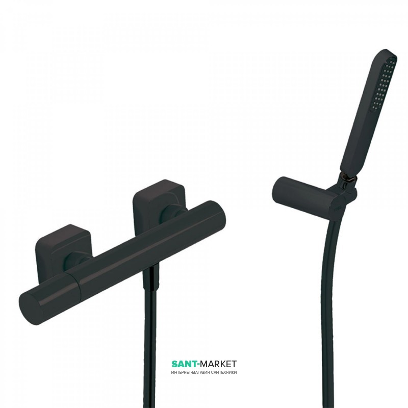 Смеситель для душа Tres Loft colors с ручным душем черный матовый 20016701NM