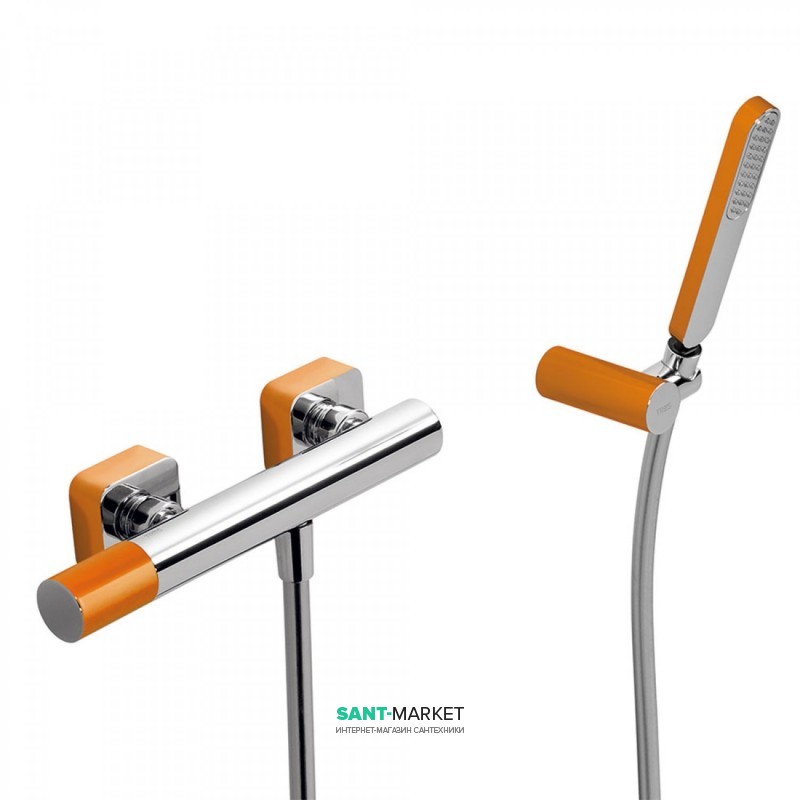 Змішувач для душа Tres Loft colors з ручним душем помаранчевий/хром 20016701NA