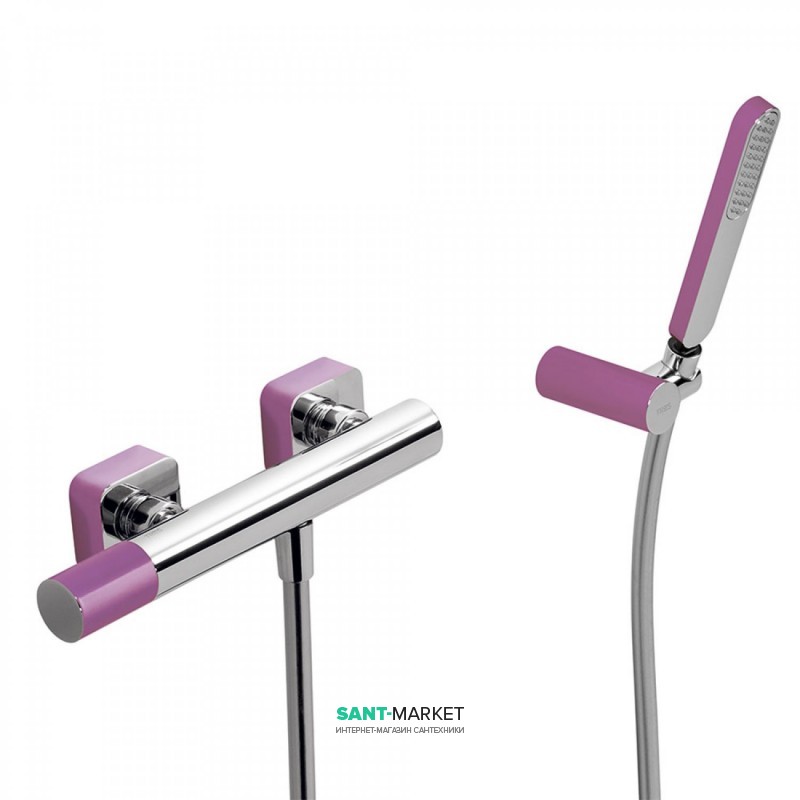 Смеситель для душа Tres Loft colors с ручным душем фиолетовый/хром 20016701VI