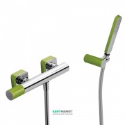 Смеситель для душа Tres Loft colors с ручным душем зеленый/хром 20016701VE