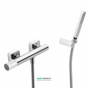 Змішувач для душа Tres Loft colors з ручним душем білий/хром 20016701BL