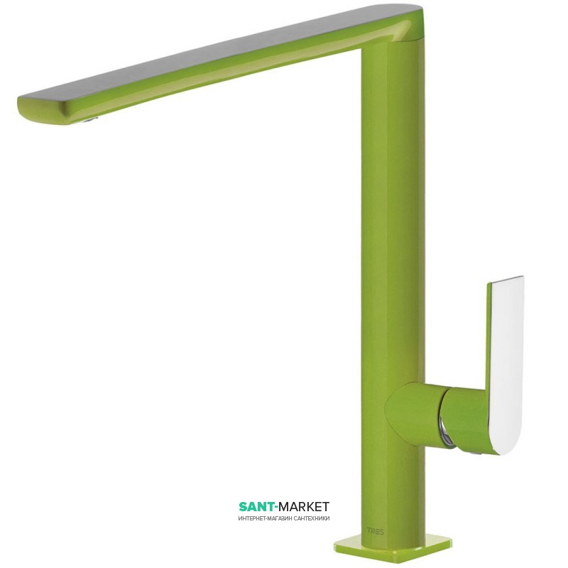 Смеситель для раковины Tres Loft colors однорычажный зеленый/хром 20020503VE