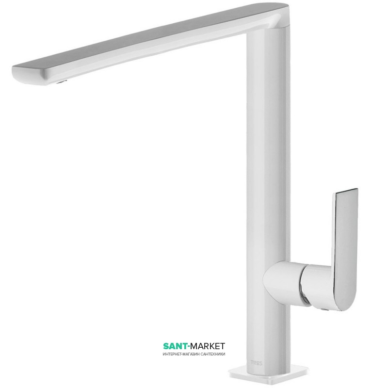 Змішувач для раковини Tres Loft colors одноважільний білий/хром 20020503BL