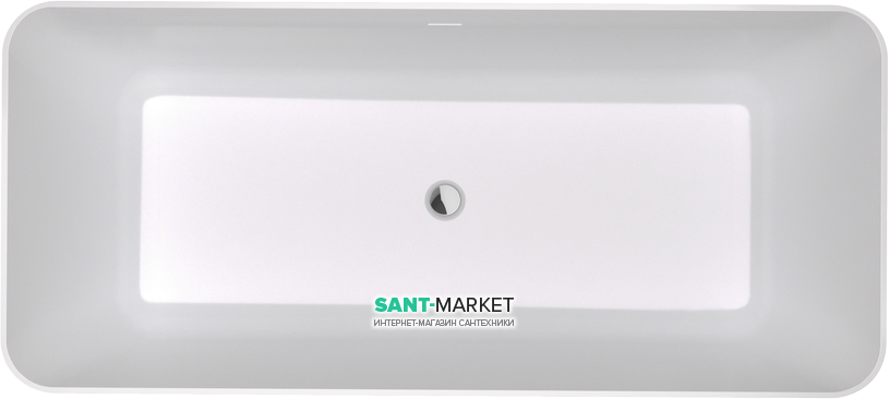 Ванна из искусственного камня PoolSpa Adapto 180x80 см отдельно стоящая с сифоном белый глянцевый PWKFS10ZPSC0000