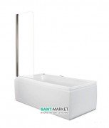 Шторка для ванны PoolSpa Clif-N 67х153 left/right стекло прозрачное/профиль хром PI4000094