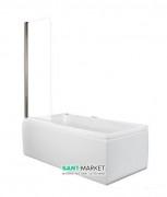 Шторка для ванны PoolSpa Clif-N 67х153 left/right стекло прозрачное/профиль хром PI4000094