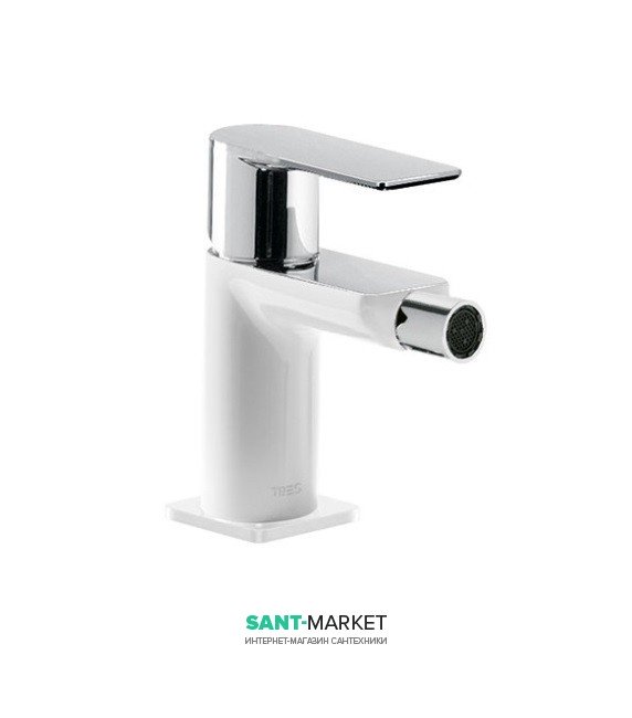 Смеситель для биде Tres Loft colors однорычажный белый/хром 20012001BL