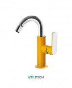 Смеситель для биде Tres Loft colors однорычажный янтарно-желтый/хром 20022401AM