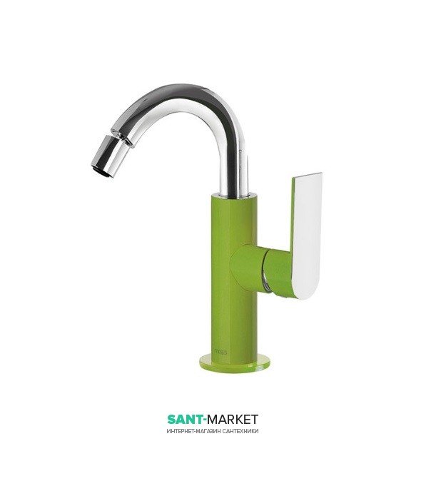 Змішувач для біде Tres Loft colors одноважільний зелений/хром 20022401VE