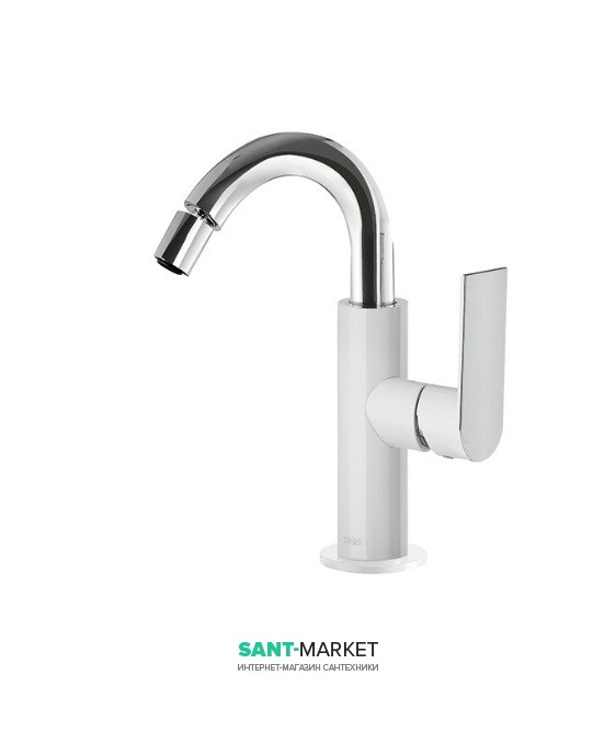 Змішувач для біде Tres Loft colors одноважільний білий/хром 20022401BL