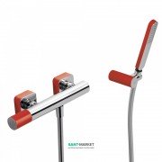 Змішувач для душа Tres Loft colors з ручним душем червоний/хром 20016701RO