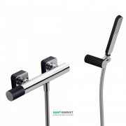 Змішувач для душа Tres Loft colors з ручним душем чорний/хром 20016701NE