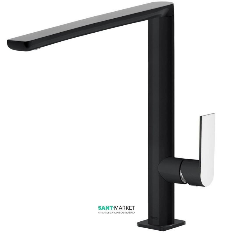 Змішувач для раковини Tres Loft colors одноважільний чорний/хром 20020503NE