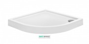 Душевой поддон четверть круга PoolSpa Milano Modern 90х90 см Round R55 с ножками и сифоном акрил белый PBPMJ10BNC00000