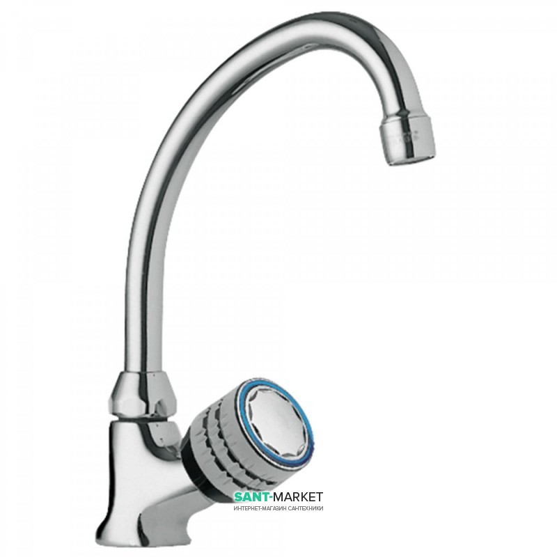 Кран для кухні Tres Ese-23 одновентильний вертикальний хром 123306