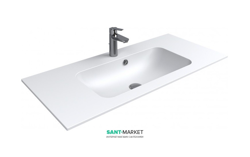 Раковина для ванної Miraggio Della 1100 врізна з отвором під змішувач білий глянсовий 0000170