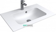 Раковина для ванної Miraggio Della 700 врізна з отвором під змішувач білий глянсовий 0000178